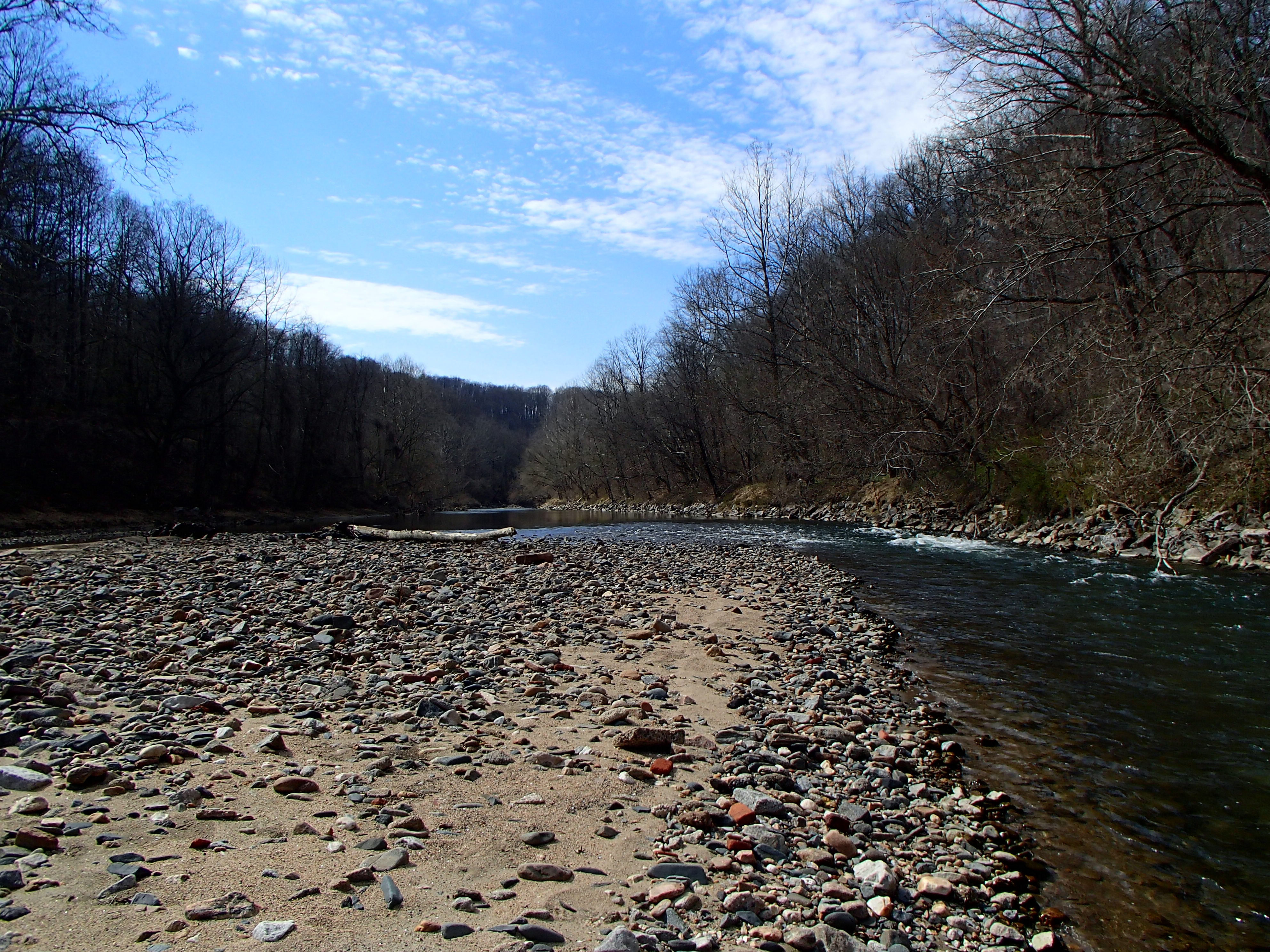 Field photo showing stream conditions at site PATL-B10-X-2016_midpoint looking upstream